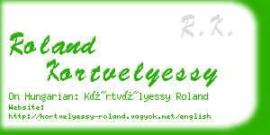 roland kortvelyessy business card